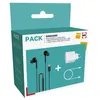 Image de Pack Ecouteurs filaires intra-auriculaires Samsung Blanc + Adaptateur secteur 45W Blanc + Câble USB-C vers USB-C 1 m Blanc
