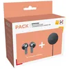 Image de Pack Fnac Ecouteurs intra-auriculaires sans fil True Wireless Samsung Buds4 avec réduction de bruit active Noir + Pad à induction magnétique 25 W