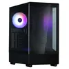 Image de Boîtier PC Mini Tour sans alim - ZALMAN P10 (Noir) - Micro ATX/Mini-ITX - 1x120mm A-RGB - USB-C/3.0/HD Audio - Verre trempé