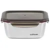 Image de Cuitisan   Boite alimentaire rectangulaire en inox compatible au micro-ondes   980ml