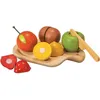 Image de Dinette Assortiment de fruits à découper Plan Toys en bois