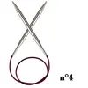 Image de Aiguilles à tricoter circulaires fixes cable 80 cm Nova Metal du n° 2,5 à 5 - Knitpro(...) - 4 Gris