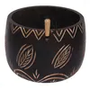 Image de Bol Distributeur de laine imprimé tribal en bois - Knitpro(...) - Marron