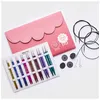 Image de Set de 8 aiguilles circulaires Interchangeable Deluxe Zing 13 cm: L'Élégance et la Performance au Bout des Doigts - Knitpro(...) - Rose