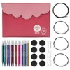 Image de KnitPro Aiguilles Circulaires Interchangeables Zing Deluxe Set 3.50 4.00 4.50 5.00 5.50 6.00 7.00 8.00, 26-47424, KP47424, Coloré. pink