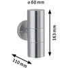 Image de Applique extérieure Flame IP44 2x35W GU10 inox Paulmann