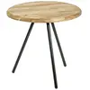 Image de Table d'appoint ronde 40 cm en chêne naturel et métal noir