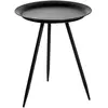 Image de Table d'Appoint Design en Métal Laqué 47cm Noir