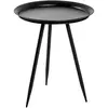 Image de Table d'Appoint Design en Métal Laqué 54cm Noir