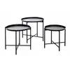 Image de Lot de 3 Tables d'Appoint Design Kwami 48cm Noir
