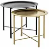 Image de Lot de 2 Tables d'Appoint Gabin 62cm Noir & Or