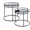 Image de Loungitude Lot de tables basses métal - Noir
