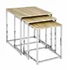 Image de Lot de 3 Tables d'Appoint Zélie 42cm Chêne Clair