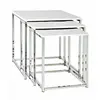 Image de Lot de 3 Tables d'Appoint Zélie 42cm Blanc