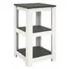 Image de Étagère Design 3 Niveaux Granit 74cm Blanc