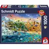 Image de Schmidt spiele Puzzle Monde des animaux - 1000 pièces
