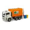 Image de Bruder Miniature Camion à ordures Man Tga avec 2 Poubelles Multicolore