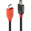 Image de Lindy 31719 USB 2 m - Noir/Rouge