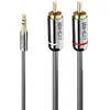 Image de Lindy Câble audio Jack vers 2 RCA - 10 m - Anthracite