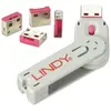 Image de CLÉ DE DÉVERROUILLAGE USB + 4 VERROUS USB, ROUGE LINDY 40450