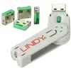 Image de CLÉ USB & 4 VERROUS USB, VERT LINDY 40451