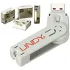 Image de CLÉ USB & 4 VERROUS USB, BLANC LINDY 40454