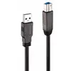 Image de Lindy 43098 câble USB 10 m USB A USB B Mâle Noir (10m USB 3.0 Active Cable)