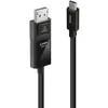 Image de Lindy Câble vidéo USB-C vers DisplayPort - 1 m - Noir