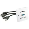 Image de Lindy prise murale VGA/HDMI/USB/Jack 3.5 mm