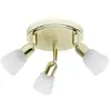 Image de Brilliant Sofia - Plafonnier 3x40W - Laiton Verre