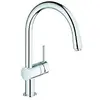 Image de GROHE Minta - Mitigeur évier 1 jet - Chrome - Bec orientable 360° - Douchette extractible