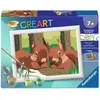 Image de Peinture par numero enfant des 7 ans - CreArt Kids - 13x18cm - Ecureuils en forêt