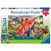 Image de Ravensburger puzzle 2x24 pièces Mammouths et Dinosaures