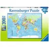 Image de Ravensburger Puzzle XXL enfant 200 pièces - Carte du monde