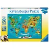 Image de Ravensburger Puzzle Carte des animaux - 150 pièces