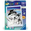 Image de Ravensburger Kit peinture numéros CreArt Husky