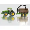 Image de Siku Tracteur John Deere avec remorque forestière