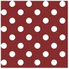 Image de Nappe ronde toile cirée géométrique - Rouge