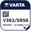 Image de Varta SR58/V362/SR721SW - Pile montre oxyde d'argent 1,55 V 21 mAh - Lot de 10