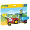 Image de PLAYMOBIL Fermier avec tracteur et remorque