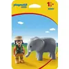 Image de Playmobil 123 9381 Soigneuse avec éléphanteau