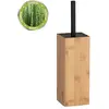 Image de Brosse WC design bambou Padua - Marron