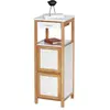 Image de Etagère de salle de bain scandinave Finja - L. 34 x H. 89 cm - Blanc