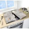 Image de 2 Couvre-plaques universel design Carreaux - 30 x 52 cm - Argent