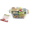 Image de Jouet d'épicerie - KLEIN - Panier a provisions en métal garni de boîtes - Garni de boîtes d'aliments factices.