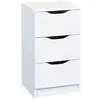 Image de Table de Chevet 3 Tiroirs Tilda 41cm Blanc