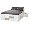 Image de Paris Prix Lit multi-rangements 140x200 cm - Blanc