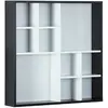 Image de Étagère Murale 10 Compartiments Bukan 70cm Noir & Blanc