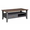 Image de Table basse 1 tiroir 1 niche en pin massif gris - TERA