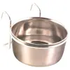 Image de Trixie Gamelle en inox pour perroquet avec support - Ø 9 cm - Argent